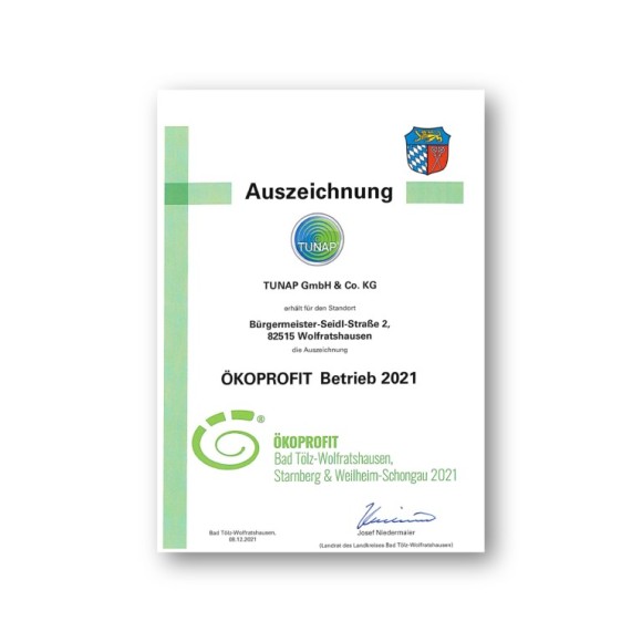 Ökoprofit Certificate